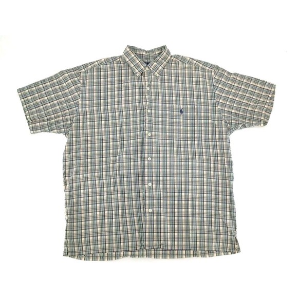 Polo Ralph Lauren Other - VTG Polo Ralph Lauren Greggor Plaid Button Down Shirt 100% Cotton Hong Kong Med
